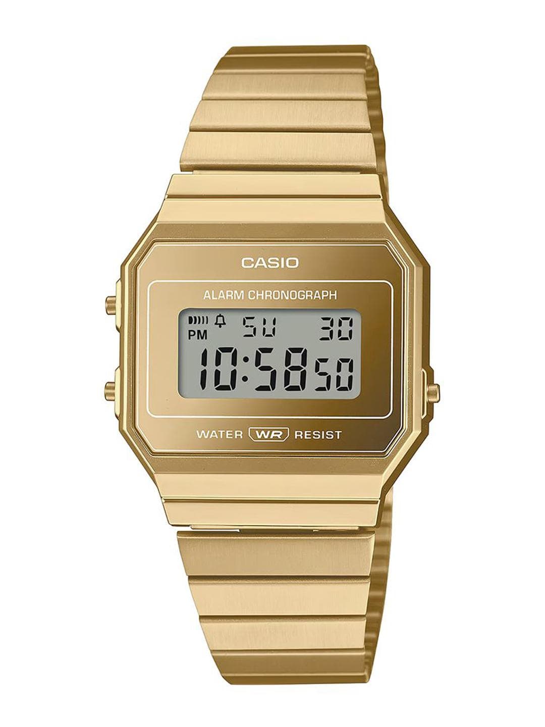 CASIO Unisex Dial & Stainless Steel Cuff Straps Digital Chronograph Watch D347