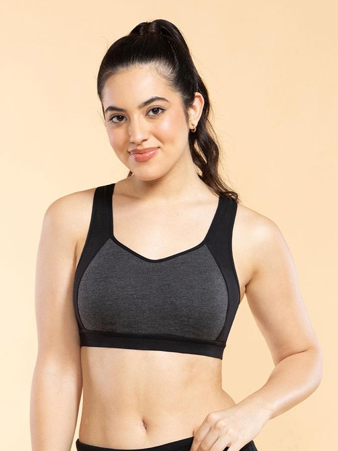 Buy Enamor Medium Impact Cotton Padded Wire Free Full Coverage Comfort Sports Bra Sb38 - - Apparel for Women