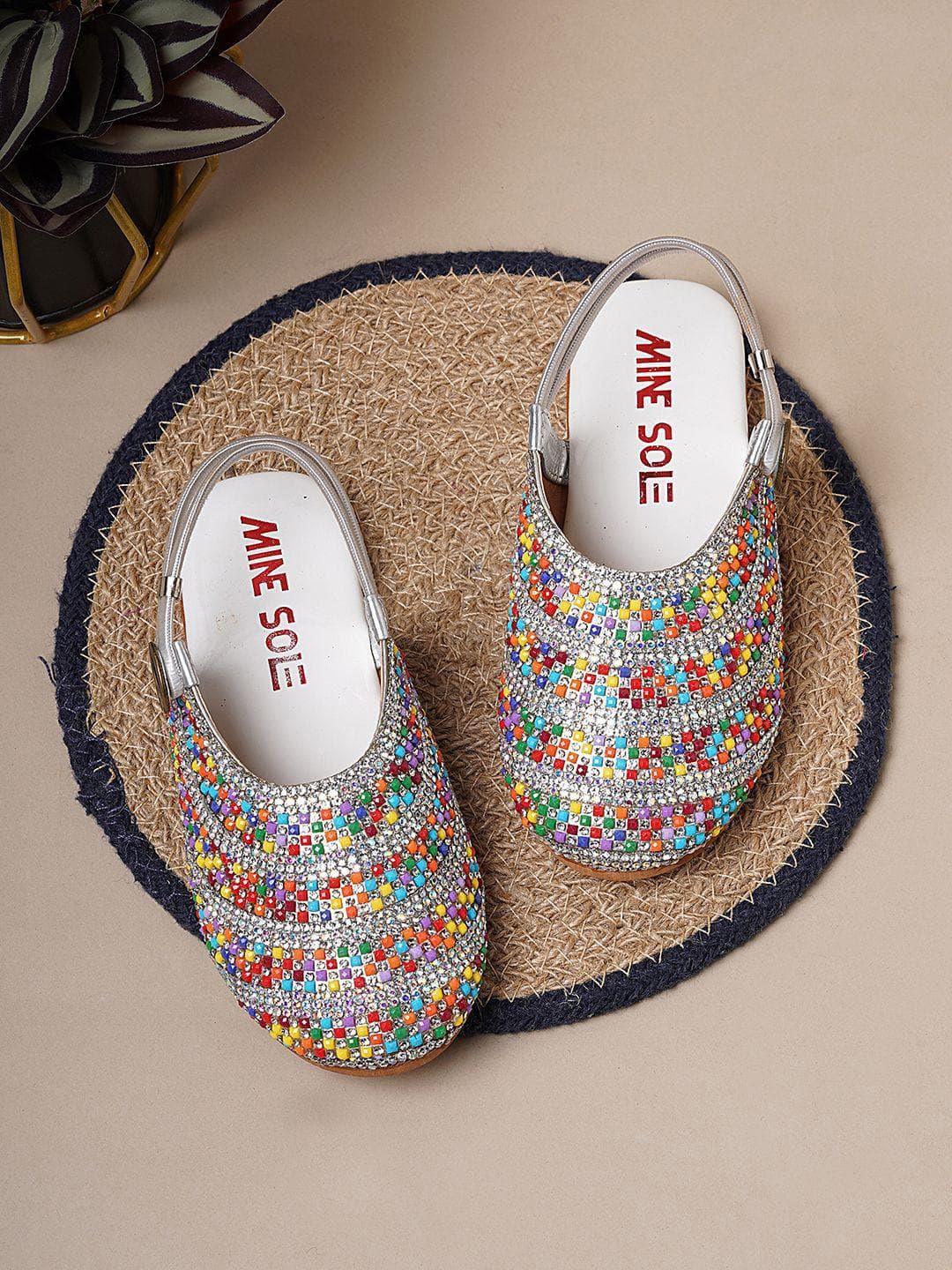 Minesole Girls Synthetic Leather Mules