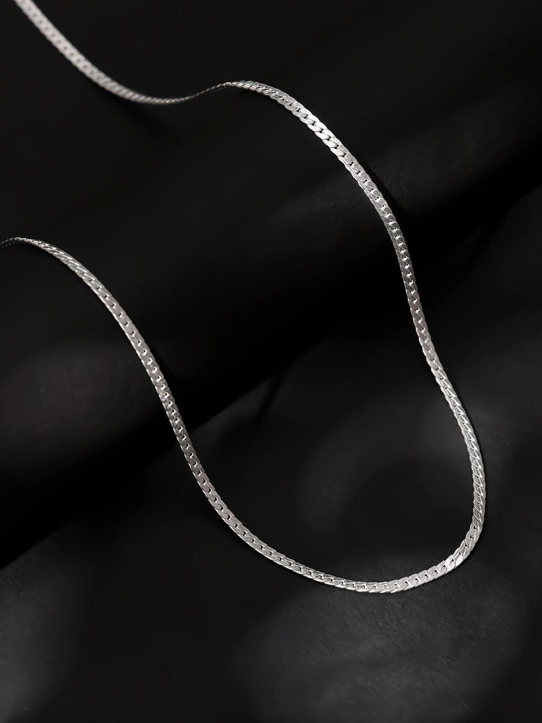 GIVA Men 925 Sterling Silver Rhodium-Plated Verdure Chain