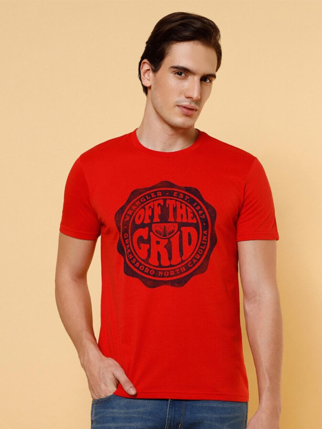 Wrangler Typography Printed Cotton T-shirt
