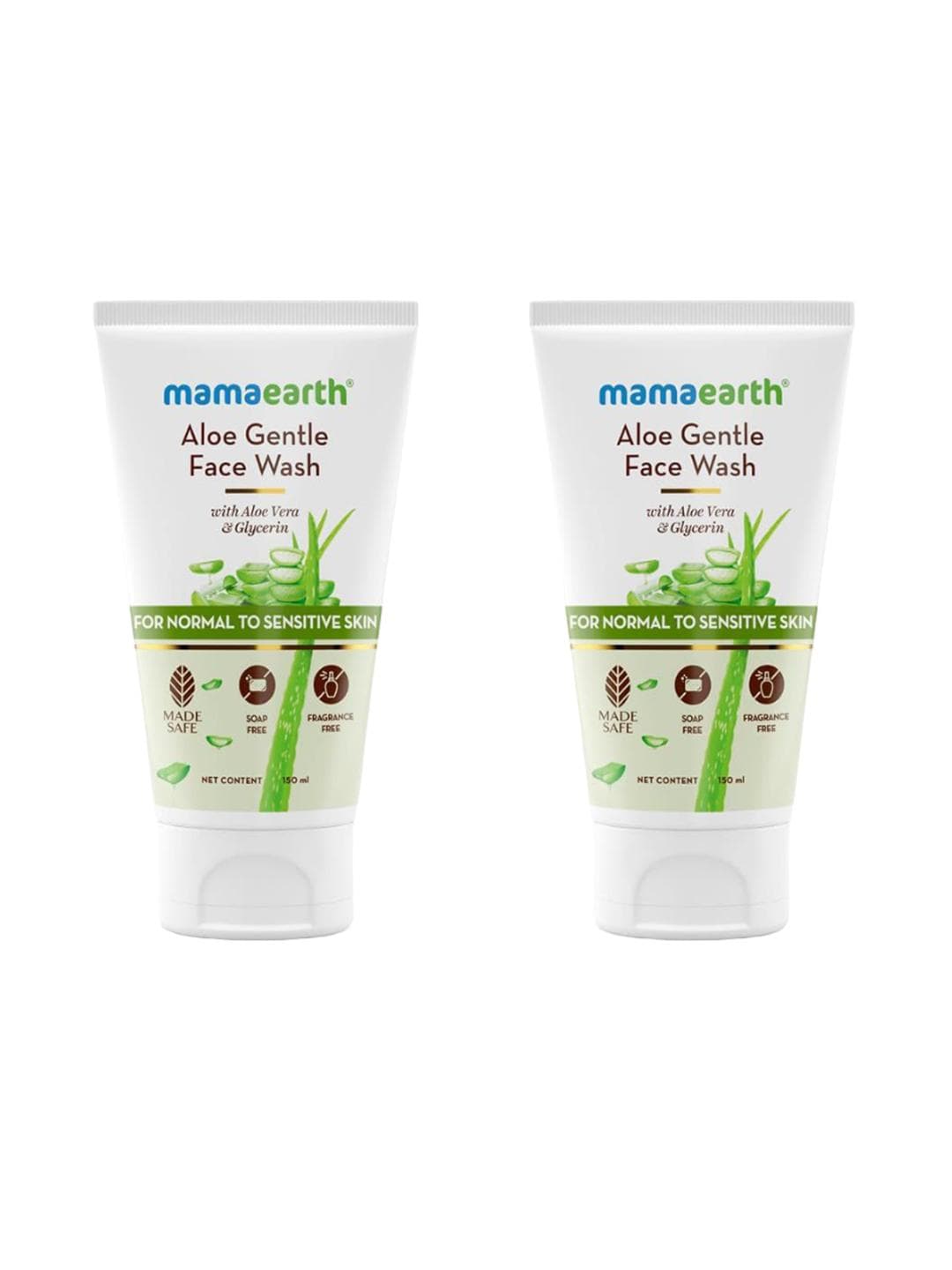 Mamaearth Set Of 2 Aloe Gentle Face Wash With Glycerin - 150ml Each