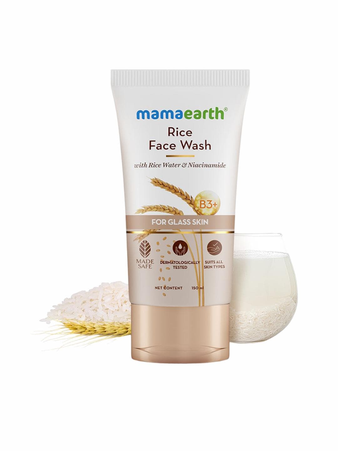Buy Mamaearth Rice Face Wash With Rice Water & Niacinamide For Glass Skin 150 Ml - - Personal Care for Unisex