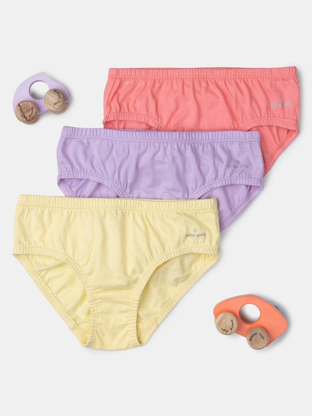 Jockey Girls Pack of 3 Super Combed Cotton Panty with Ultrasoft Waistband-SG01
