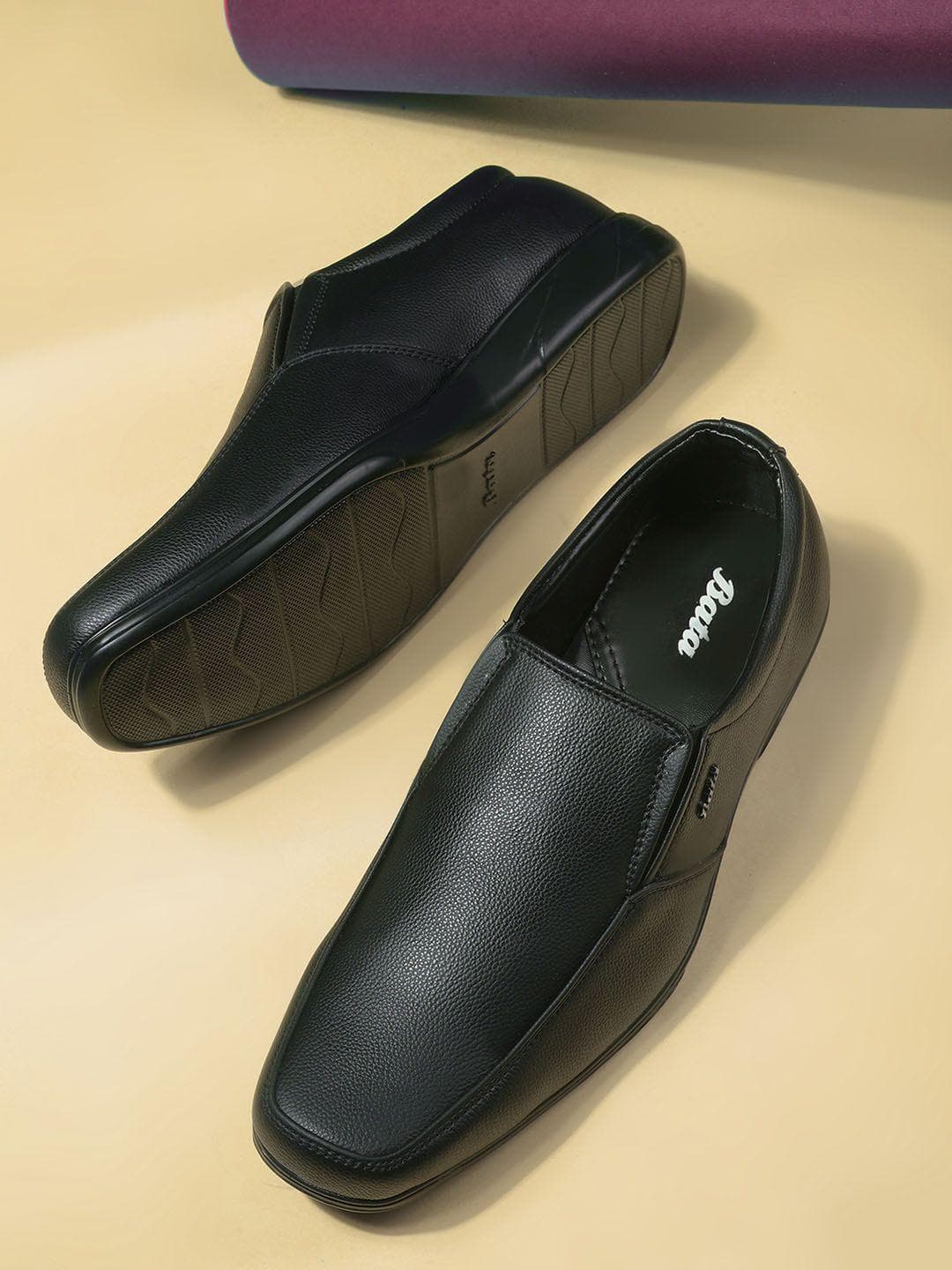 Bata Men Textured Slip-Ons Formal Shoes