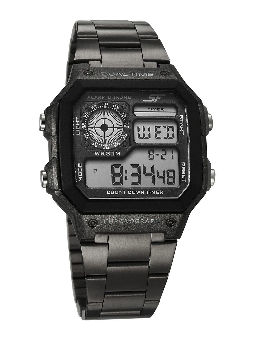Buy Sonata Men Metal Digital Watch 77134PM06W - - Accessories for Men