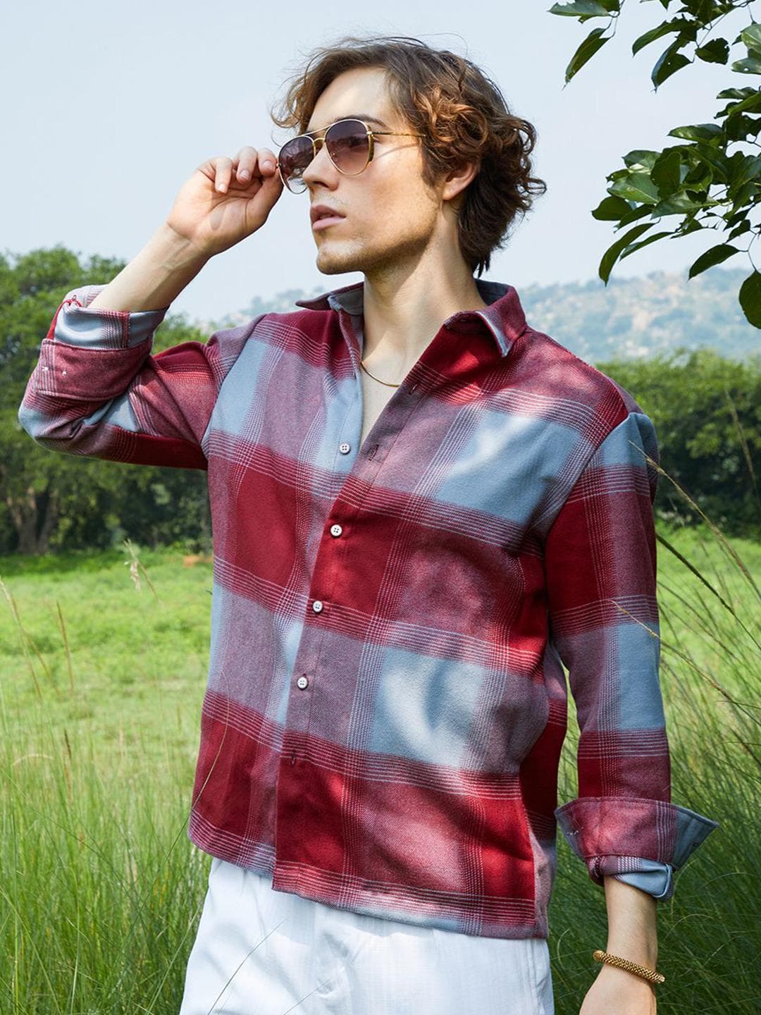 CAHOOT Men Comfort Opaque Checked Casual Shirt