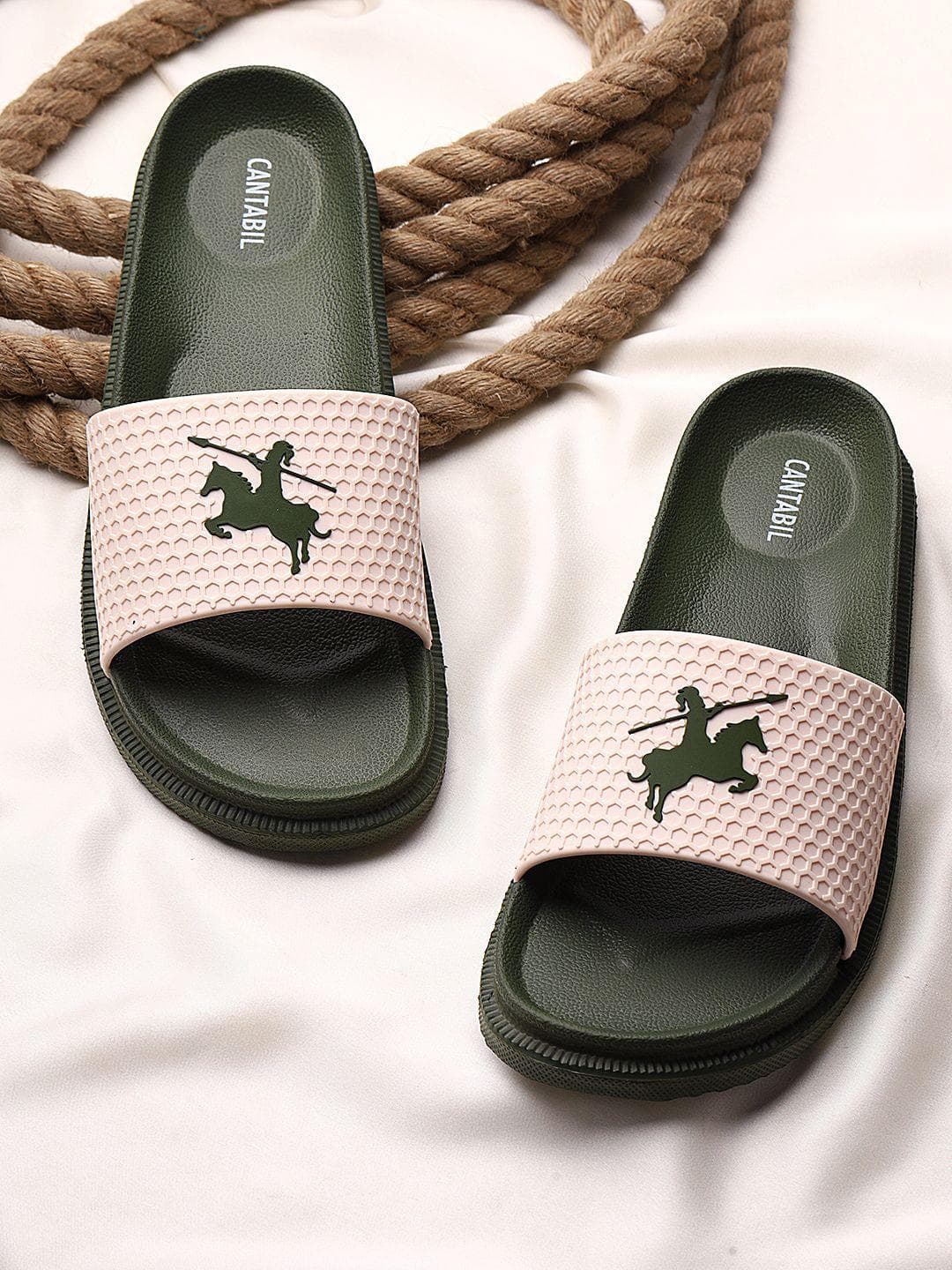 Cantabil Men Self Design Sliders Flip Flops