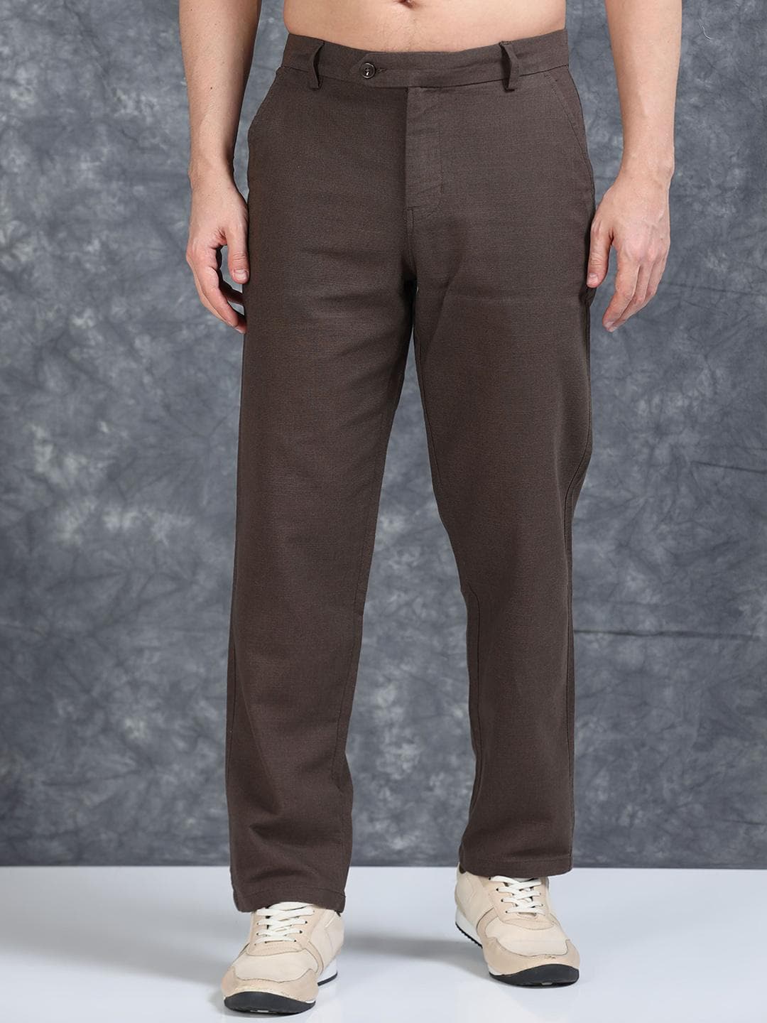 The Roadster Lifestyle Co Men Relaxed Fit Mid Rise Trousers
