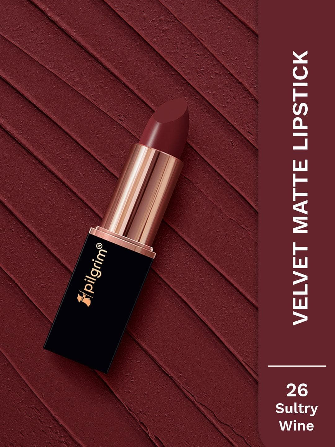 Buy Pilgrim Matte Bullet Intense Colour Transferproof & Smudgeproof Lipstick Sultry Wine 26 - - Personal Care for Unisex