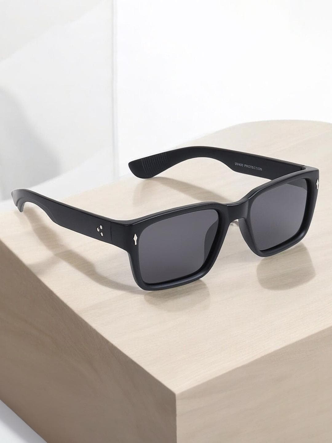 Buy The Roadster Lifestyle Co Unisex Sqaure Sunglasses MG Sqaure 001 Full Black - - Accessories for Unisex