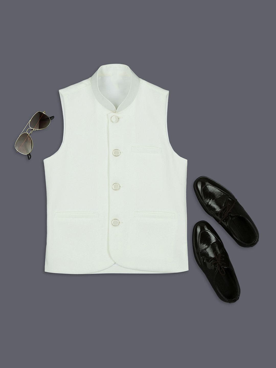 Sangria Boys Sleeveless Nehru Jackets