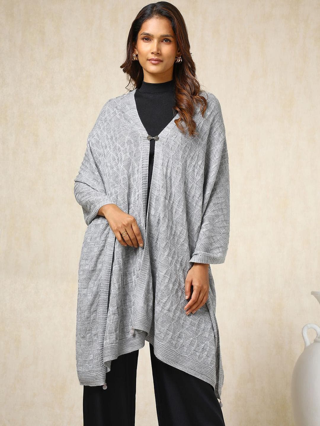 Soch Geometric Woven Design Acrylic Shawl