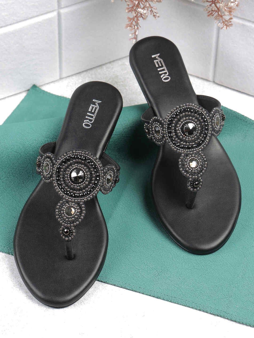 Metro Women Embellished Flatform Heel