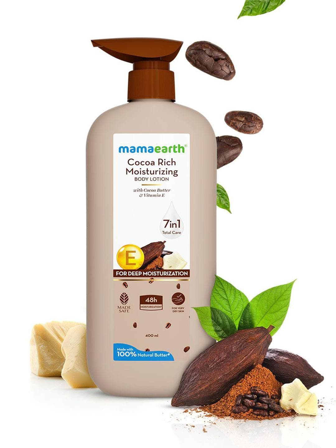 Buy Mamaearth Cocoa Rich Moisturizing Body Lotion With Cocoa Butter & Vitamin E 400ml - - Personal Care for Unisex