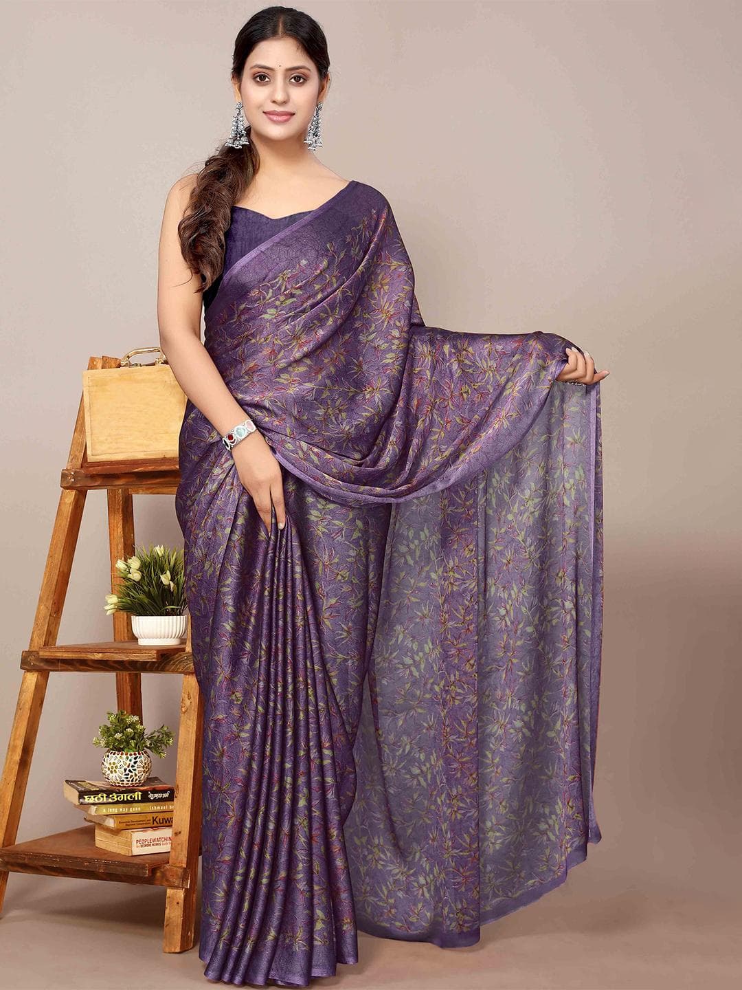 KALINI Floral Printed Daily Wear Saree