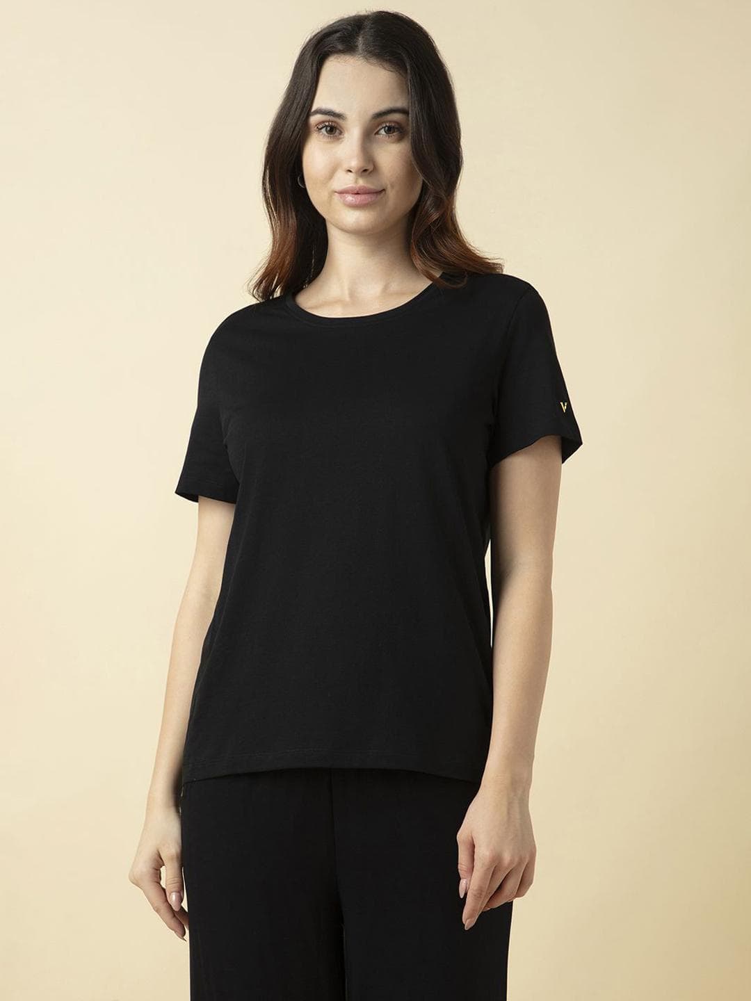 Buy Van Heusen Women Cotton Relax Fit Lounge T Shirt - - Apparel for Women