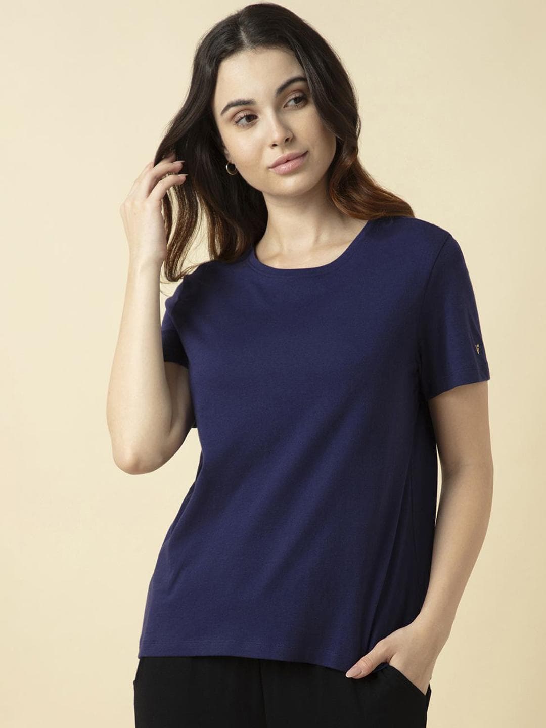 Buy Van Heusen Women Cotton Relax Fit Lounge T Shirt - - Apparel for Women