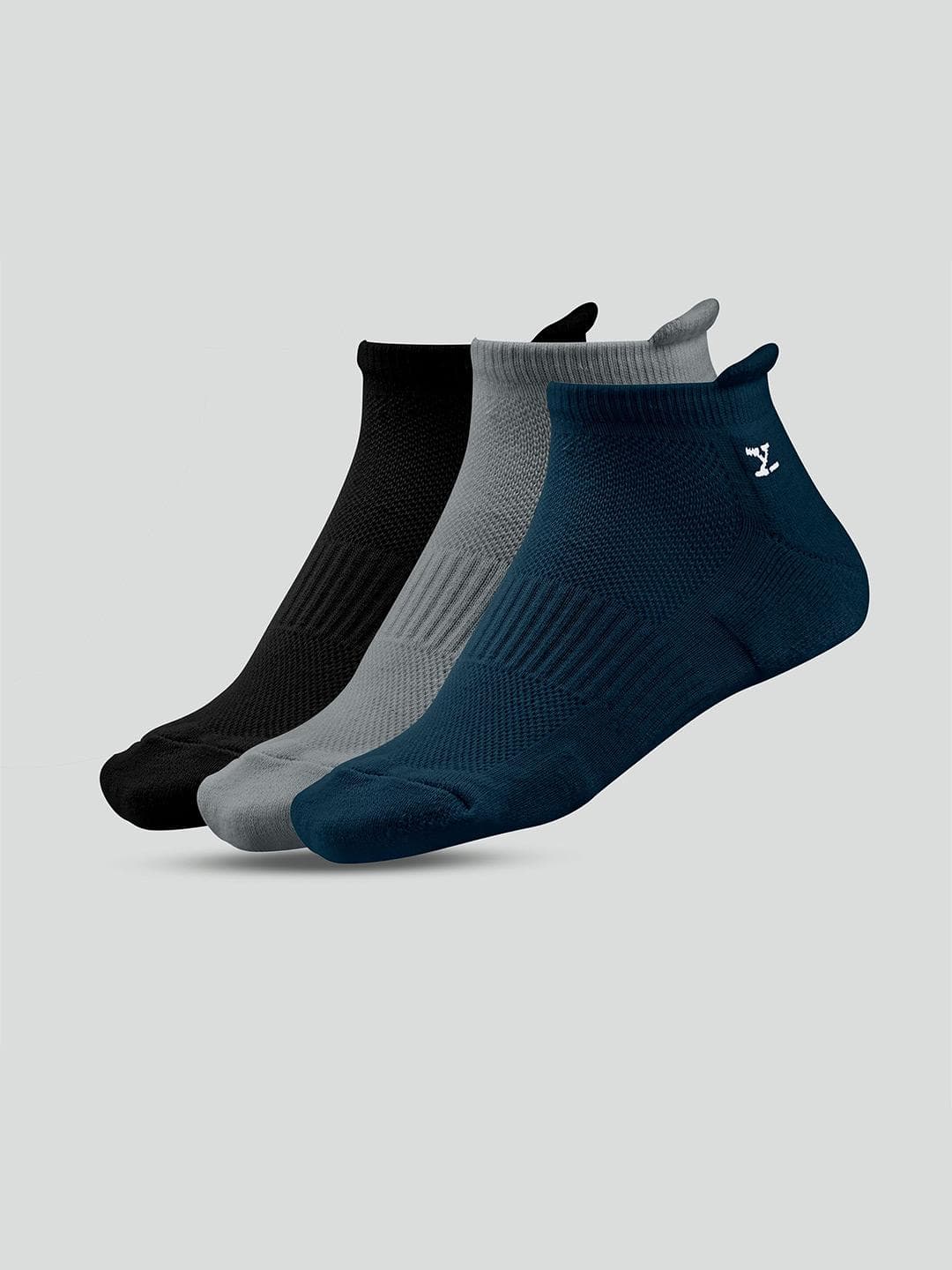 XYXX Men Pack Of 3 Cotton Ankle-Length Socks
