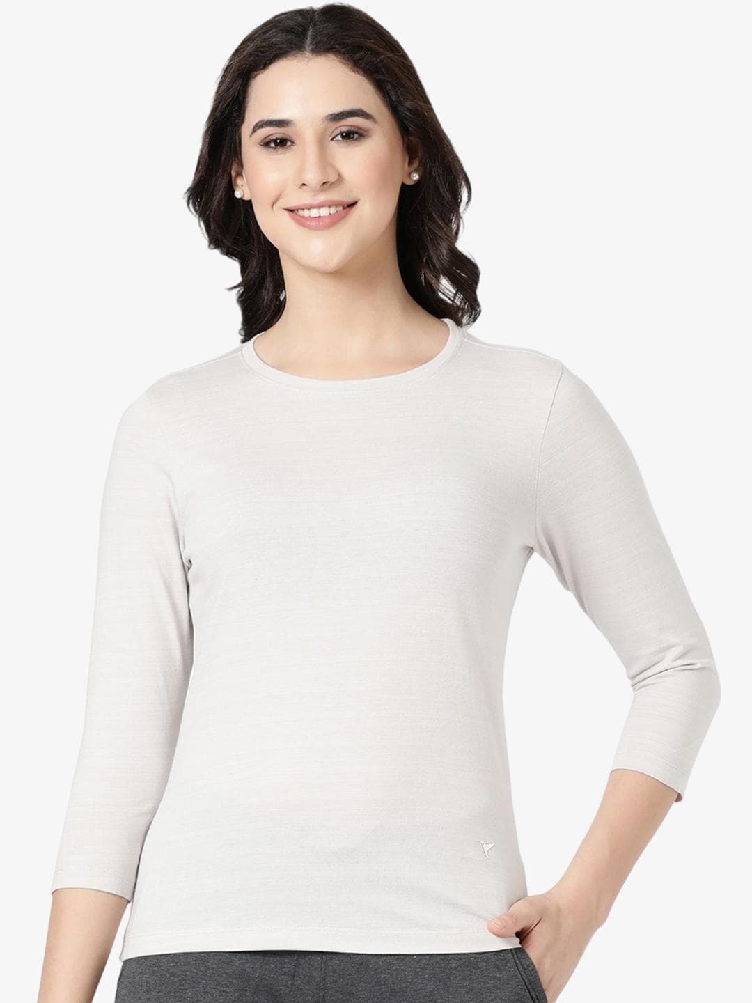 Buy BLOSSOM Women Round Neck Long Sleeves Lounge Tshirts - - Apparel for Women