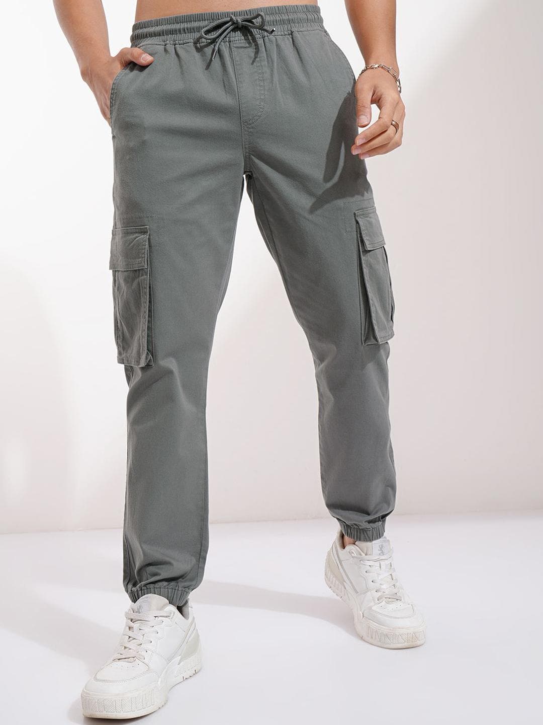HIGHLANDER Men Slim Fit Easy Wash Joggers Trousers