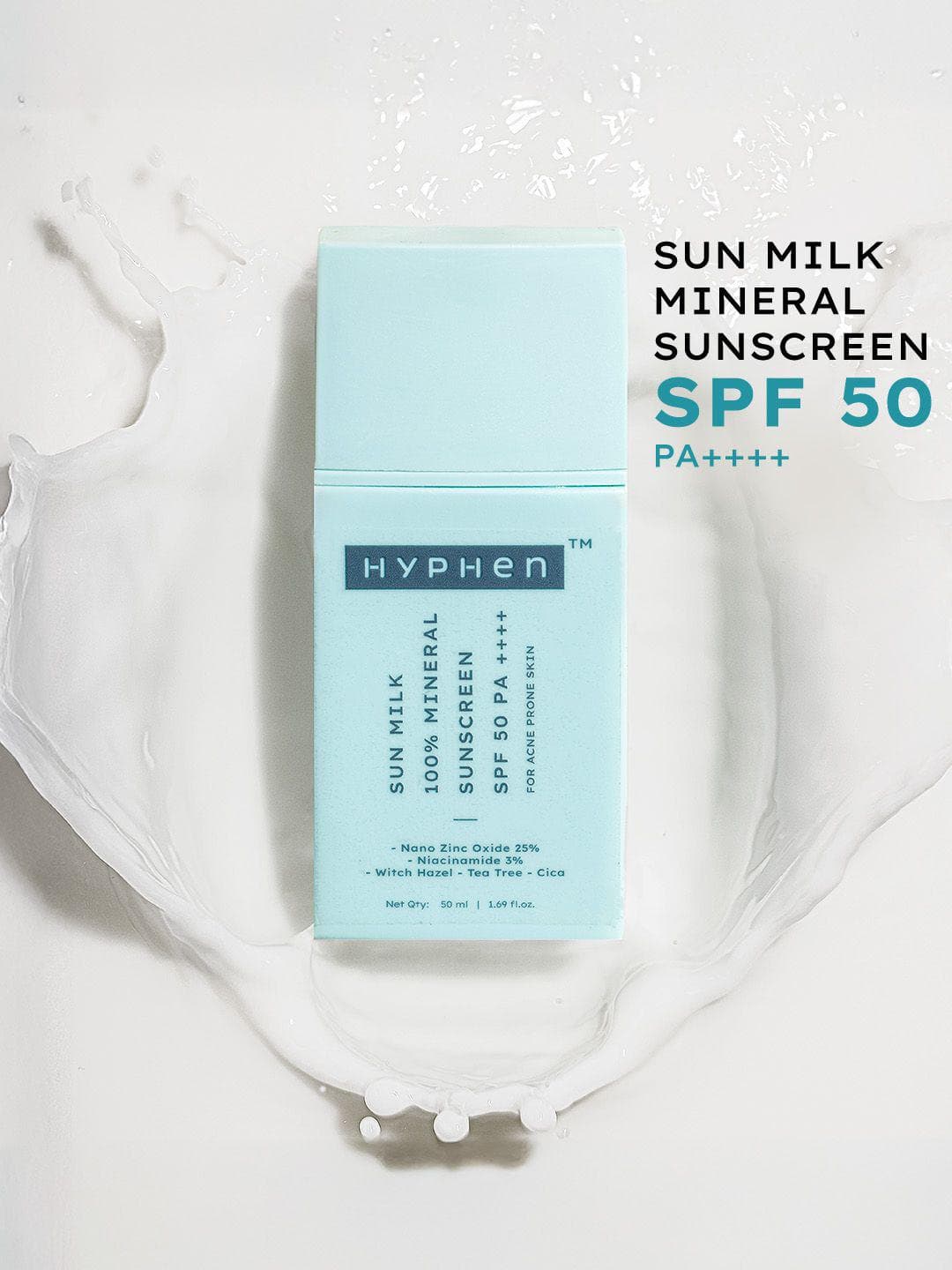 Hyphen Sun Milk Mineral Sunscreen SPF 50 PA++++ - 50ml