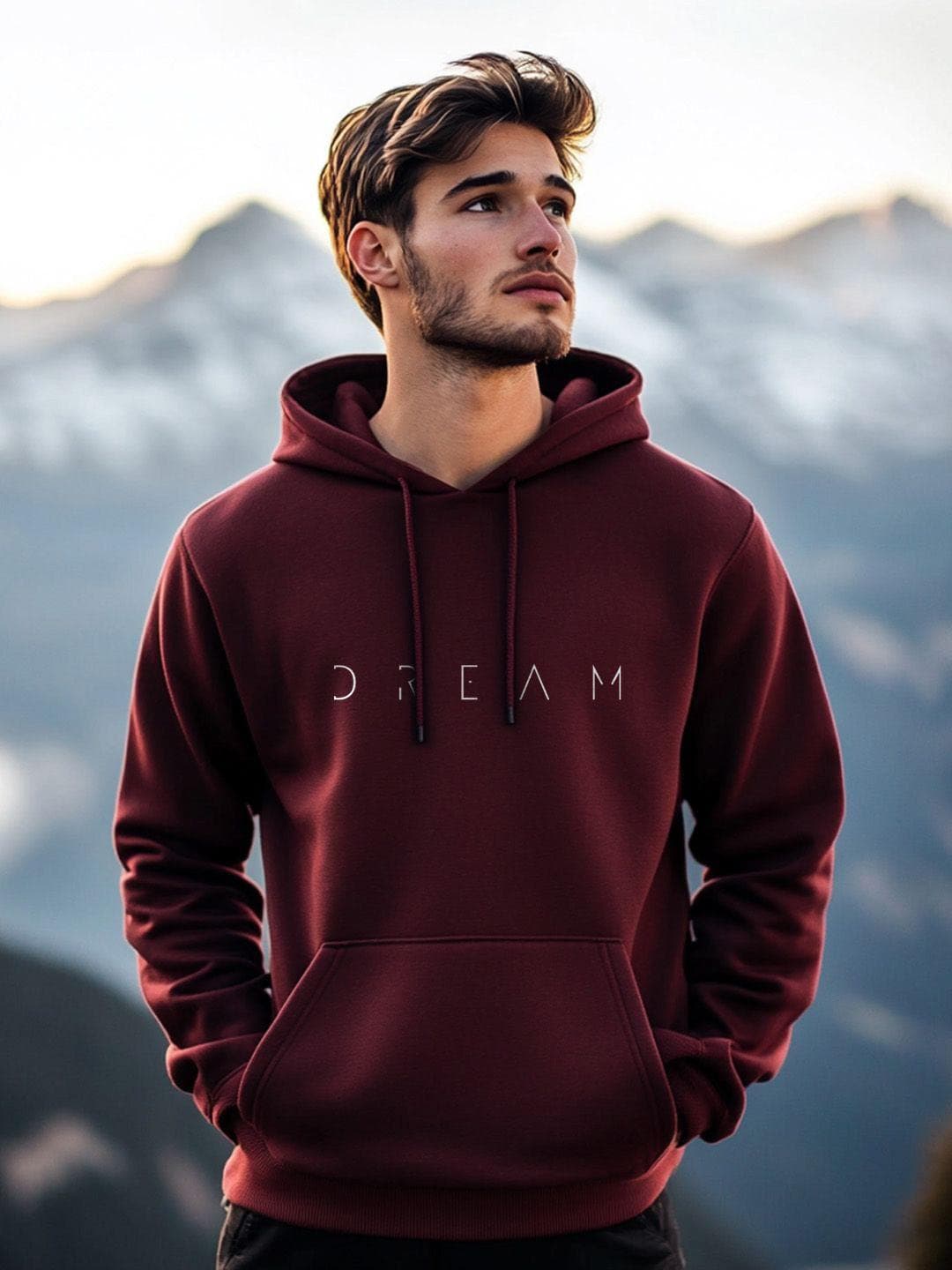 NOBERO Men Printed Hooded Sweatshirt