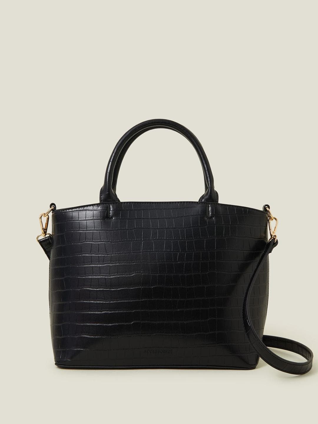 Accessorize Women Faux Croc Handheld Bag