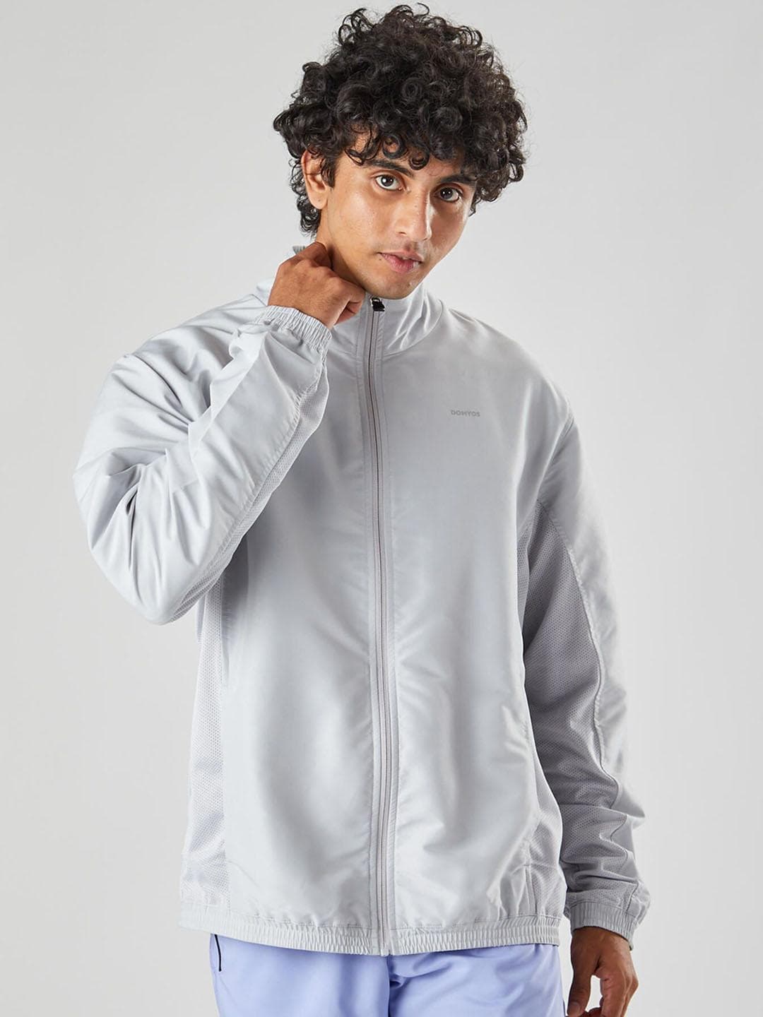 Decathlon Domyos - Men Grey FJA 100 Moisture Managing Fitness Tracksuit Jackets