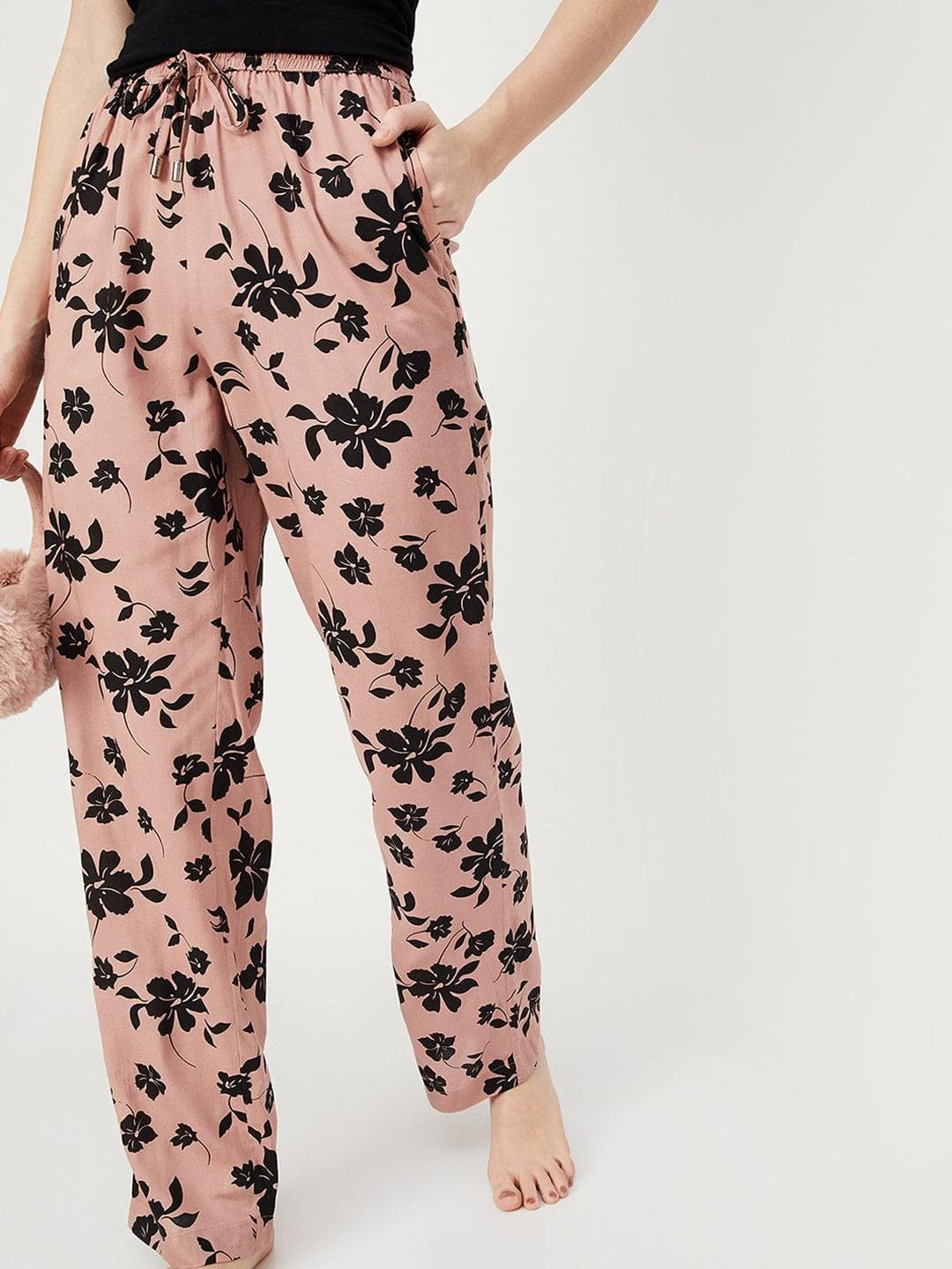 Buy Max Floral Printed Straight Lounge Pants - - Apparel for Women