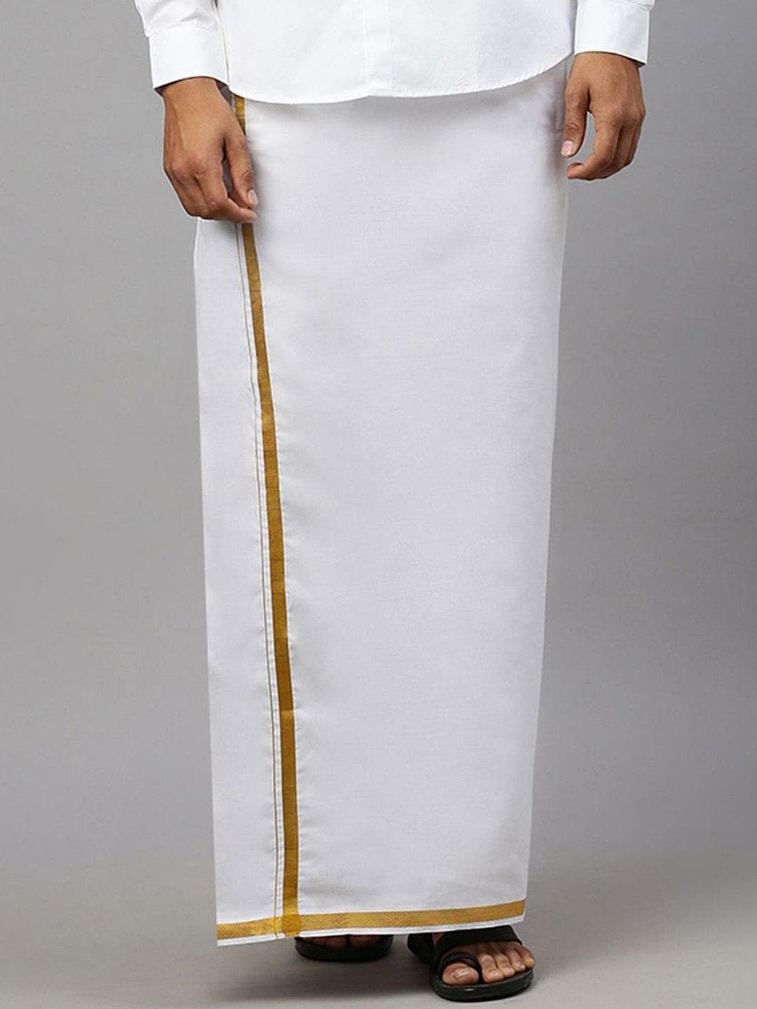 Ramraj Men cotton Adjustable Dhoti with Border