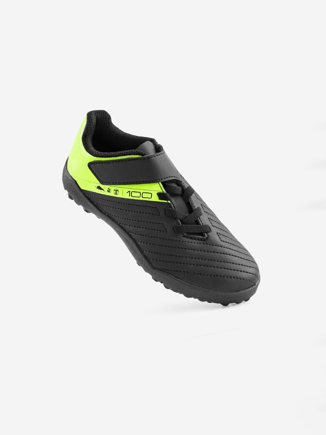 Buy Decathlon KIPSTA Kids Black & Yellow Agility 100 Turf Football Shoes - - Footwear for Boys