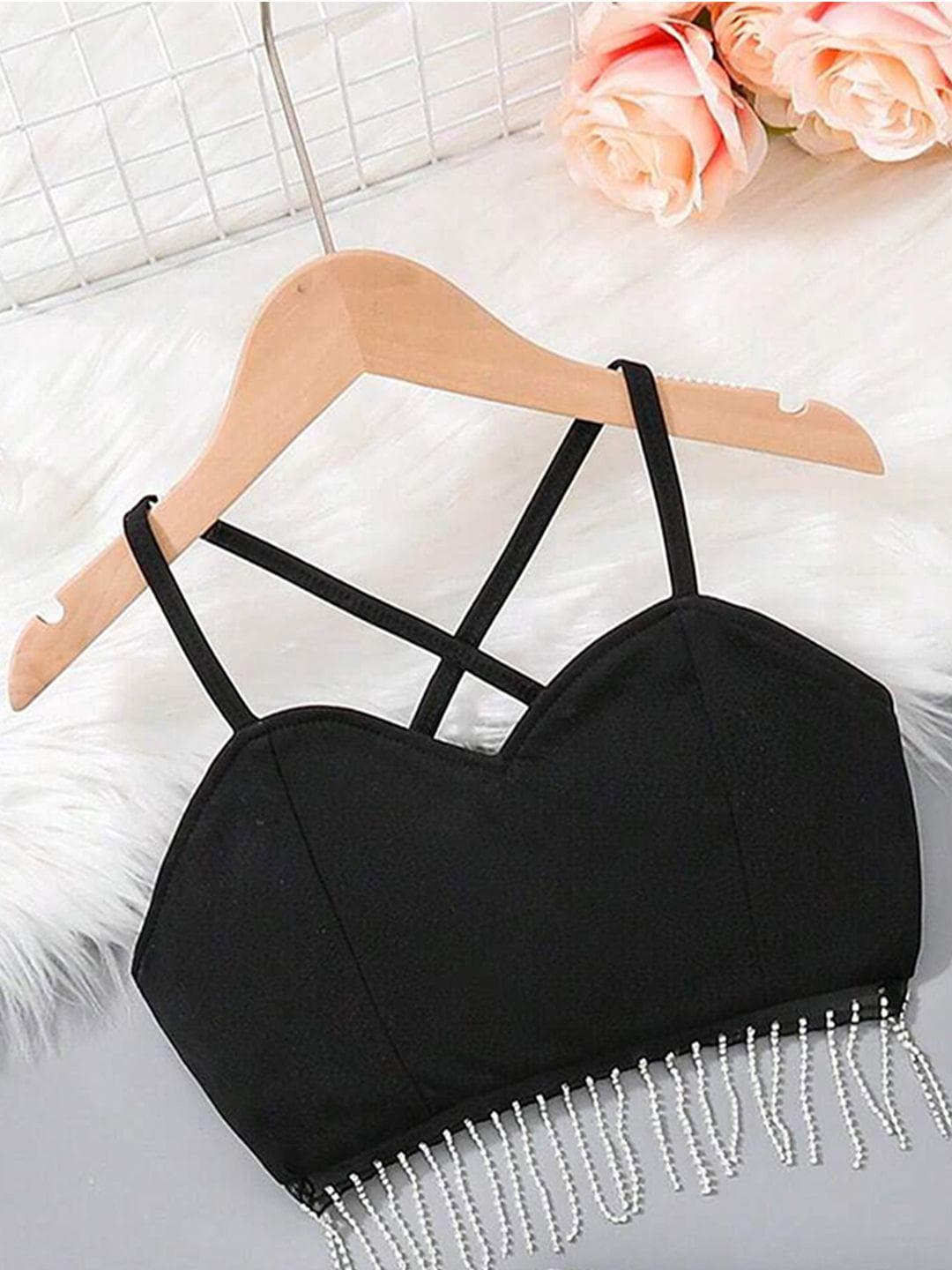 ADDYVERO Girls Solid Bralette Party Crop Top