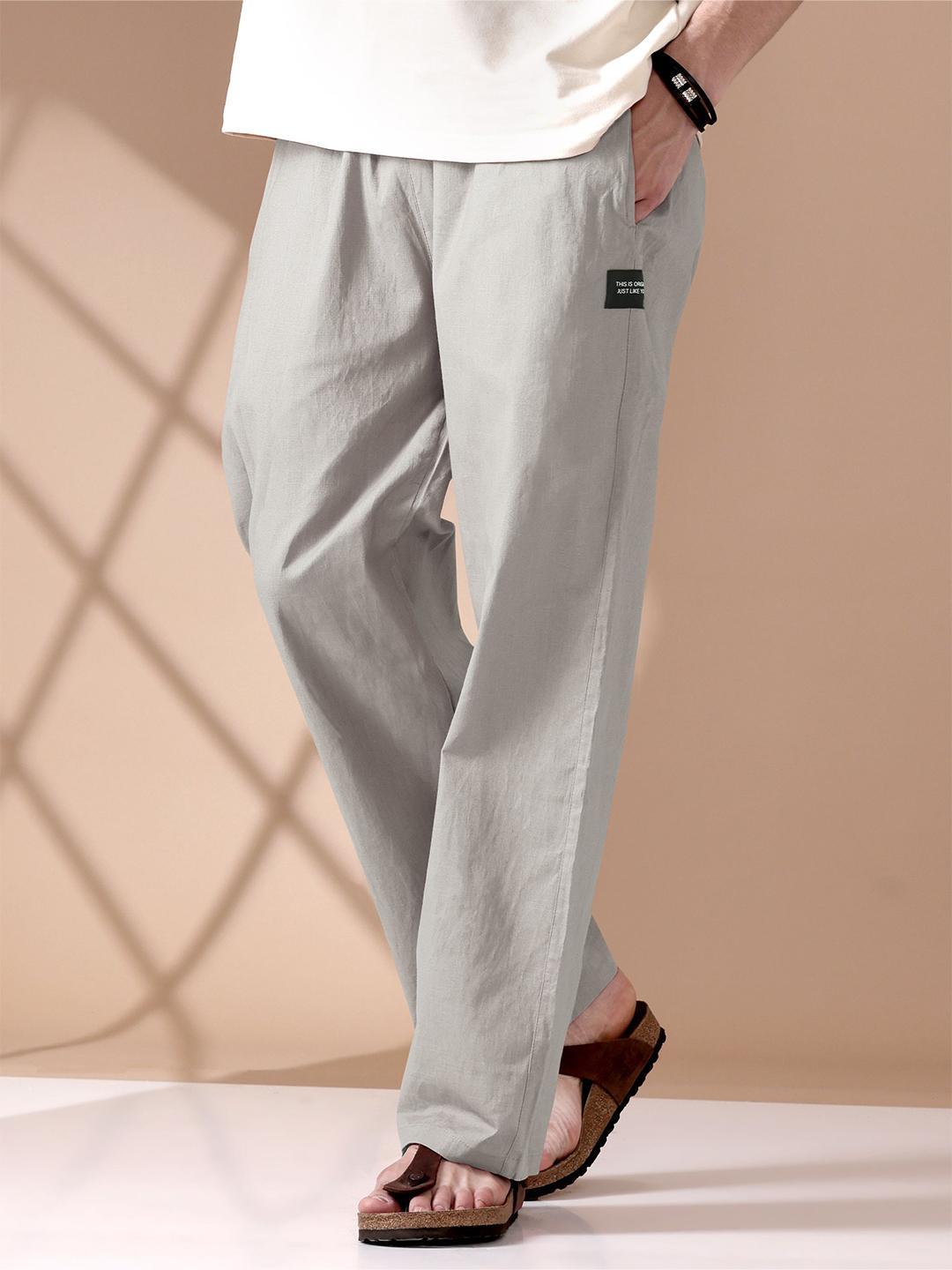 Buy Beyoung Men Grey Loose Fit Cotton Lounge Pants - - Apparel for Men