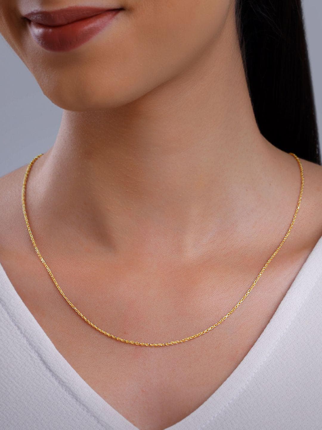 Buy GIVA 925 Sterling Silver Gold Plated Regal Weave Chain - - Accessories for Women