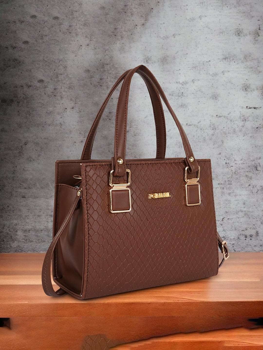 Buy FOMMIL Women Textured Leather Satchel Handbags - - Accessories for Women