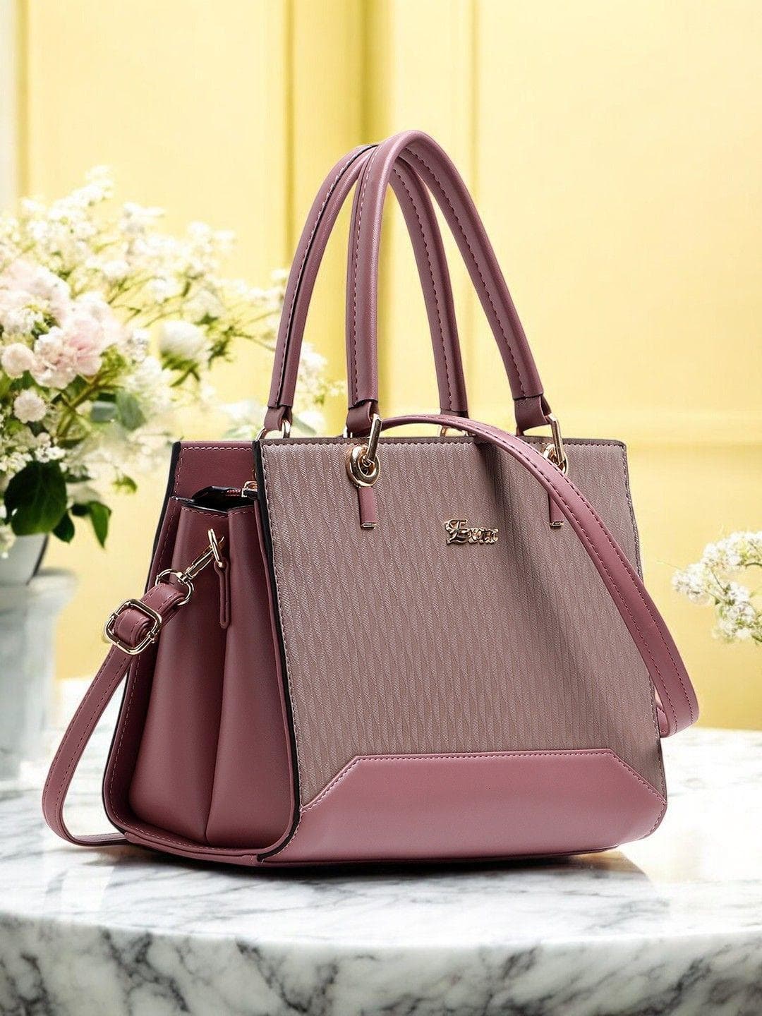 Exotic Women Textured Shopper Leather Satchel Bag