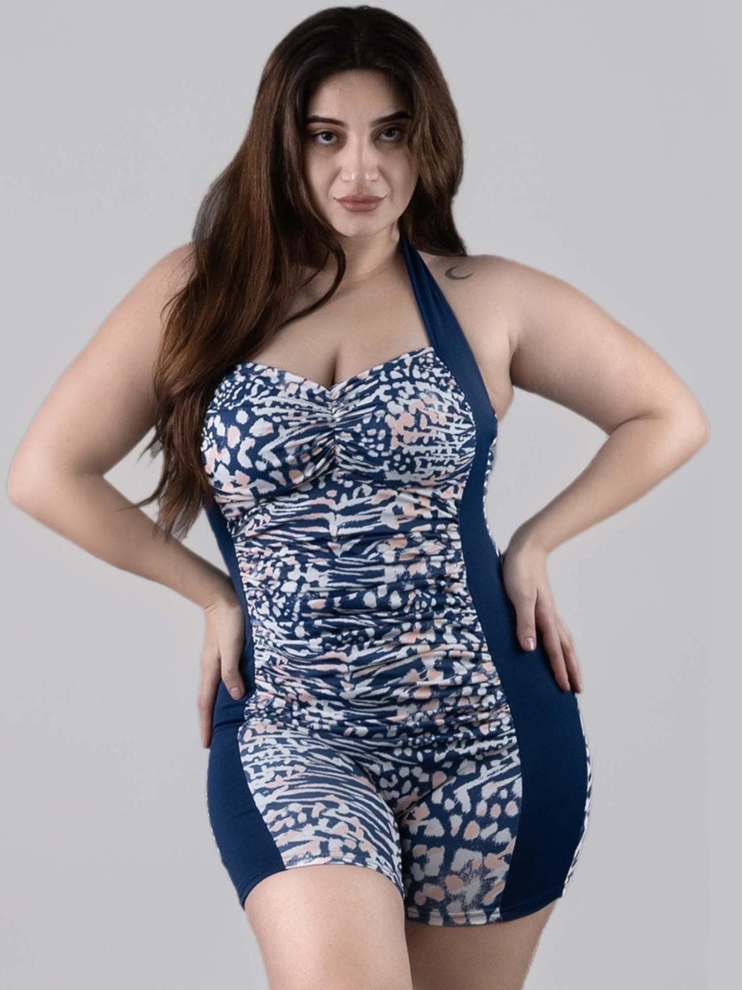 Buy Keepfit Printed Halter Neck Legsuit - - Apparel for Women