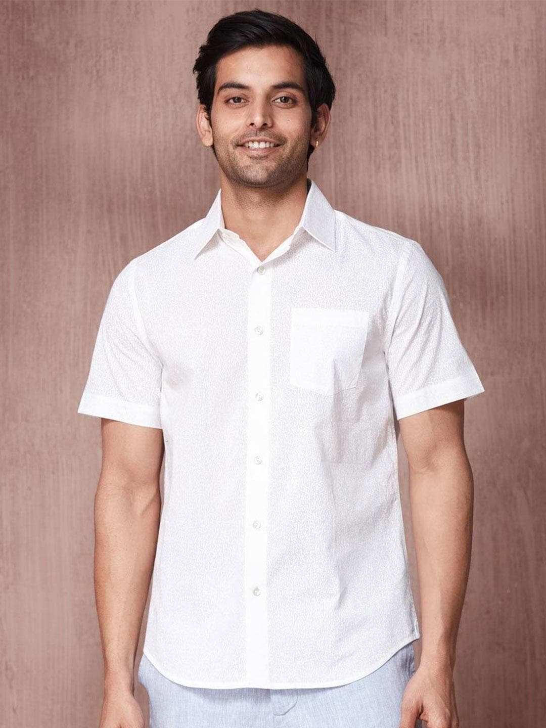 Fabindia Men Slim Fit Printed Casual Shirt