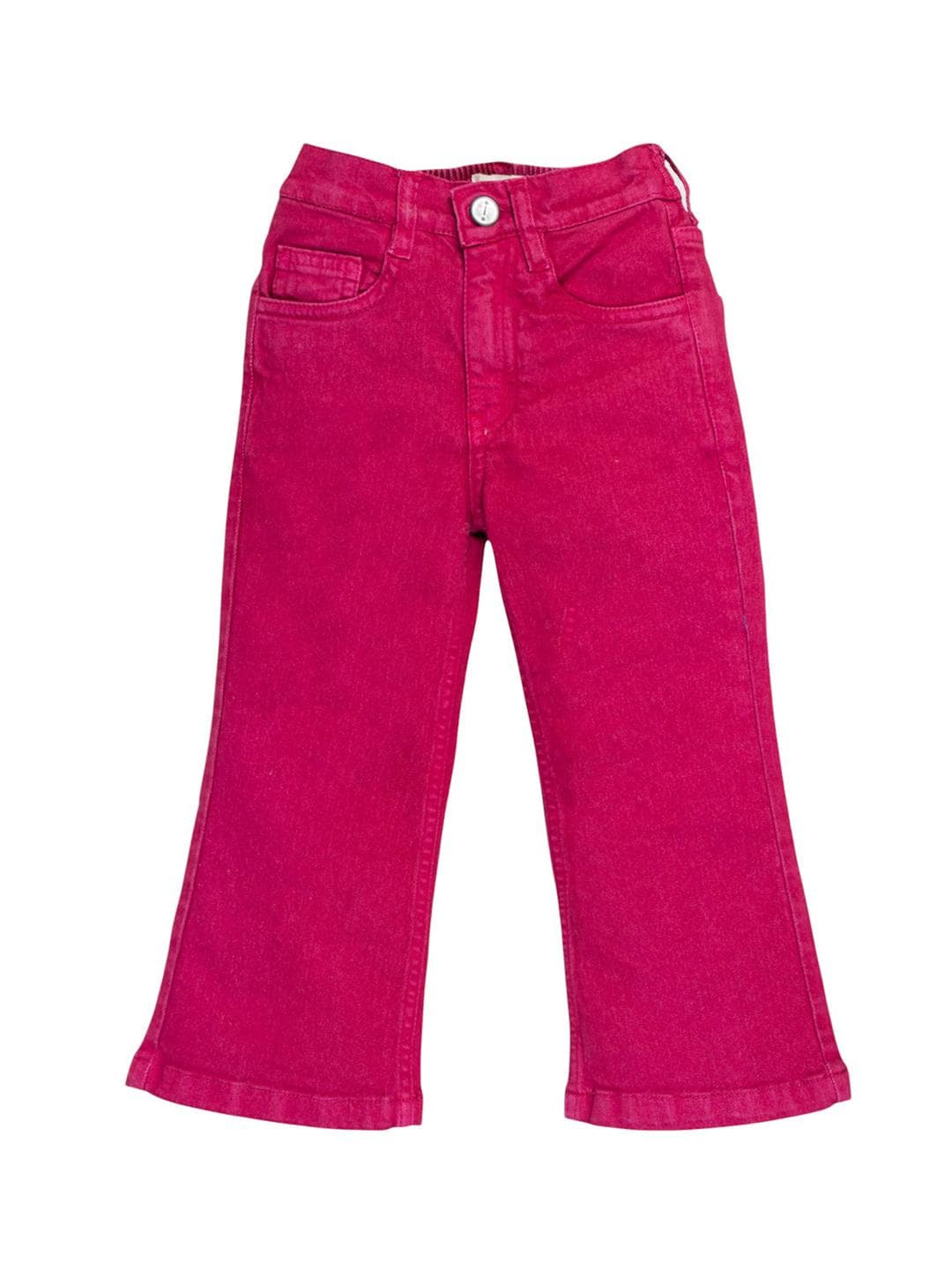 YK Girls Flared Low-Rise Stretchable Jeans
