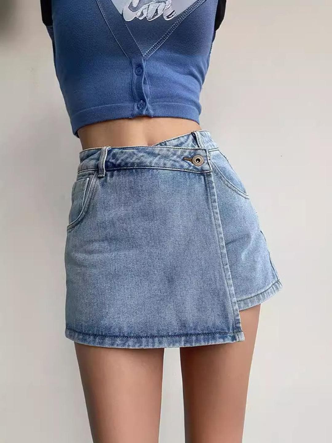 StyleCast Women Denim A-Line Above Knee Length Skirt