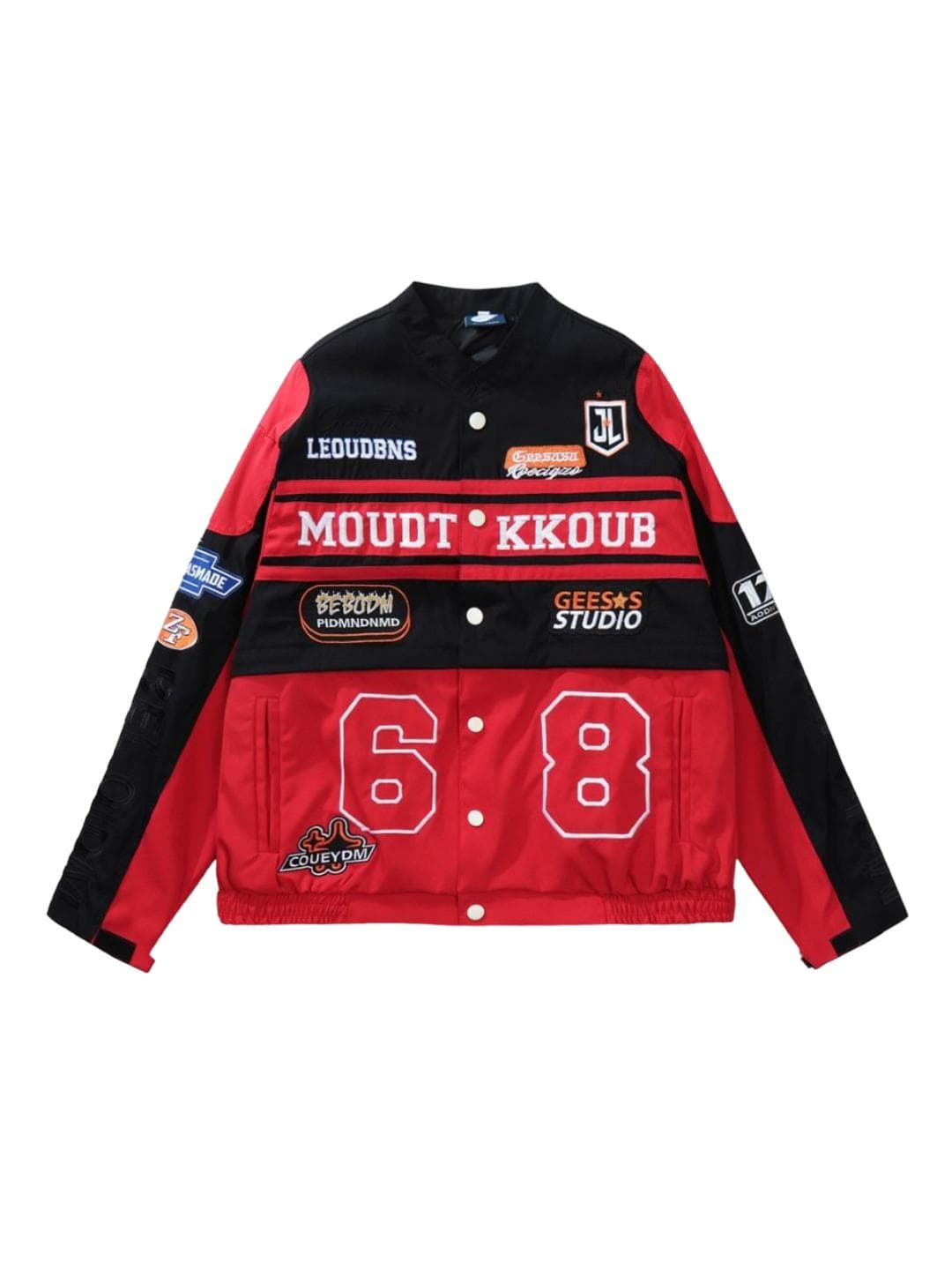 KPOP Women Typography Crop Open Front Jacket