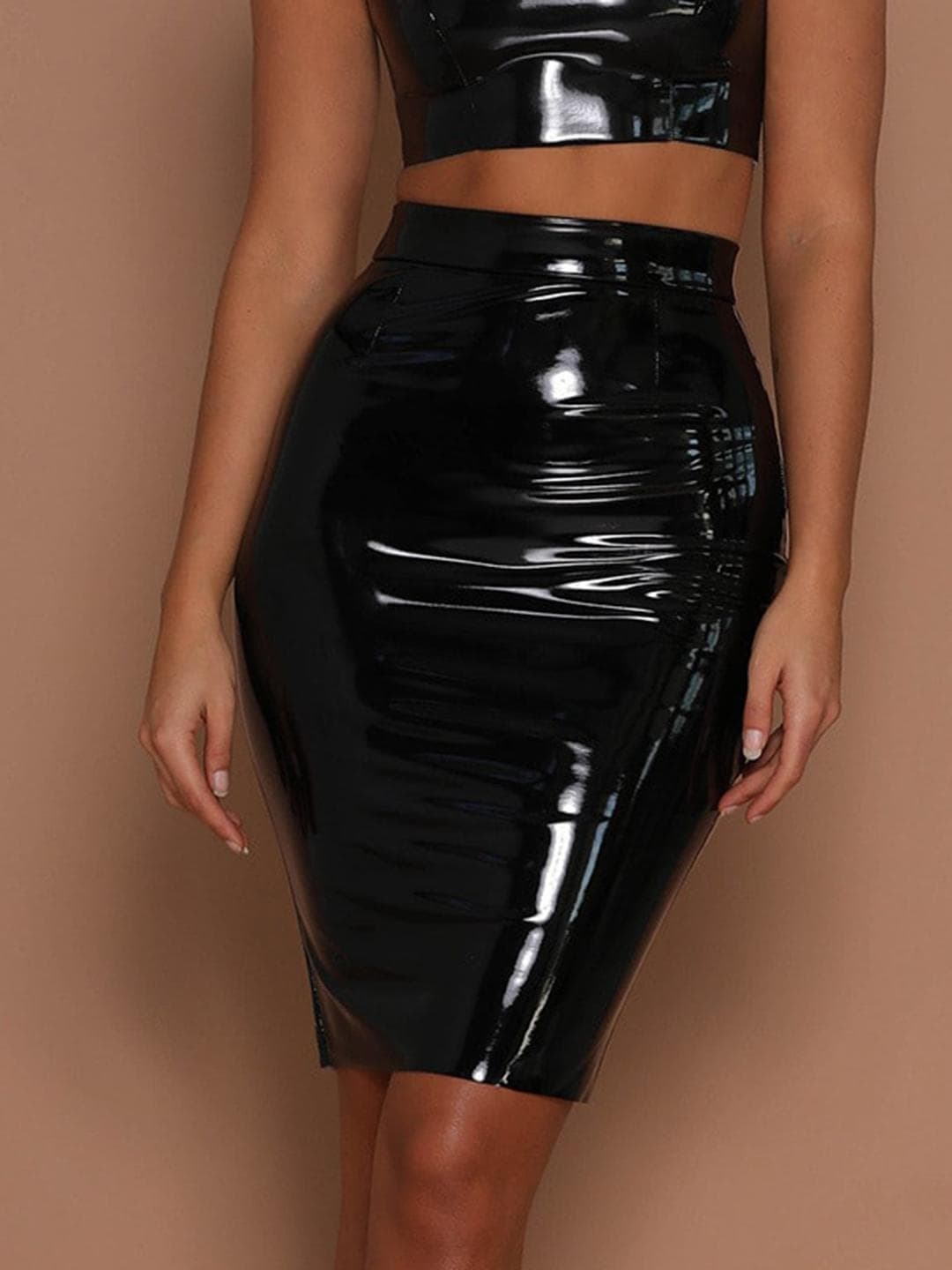 StyleCast Black Solid Pencil Skirts