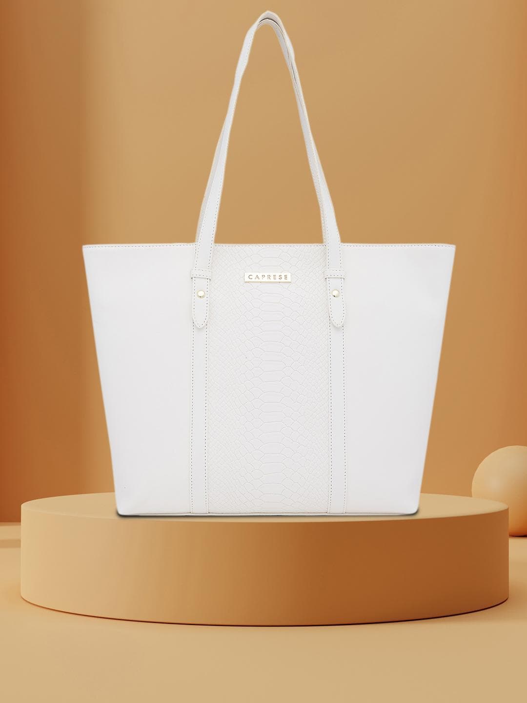 Caprese Sameera Animal Textured Laptop Shoulder Bag