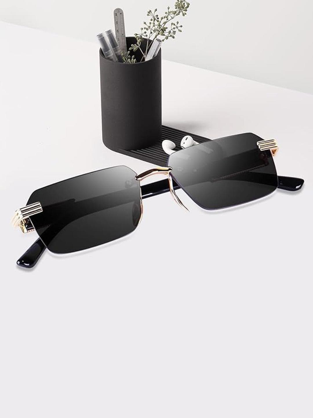 Buy SPADEACES Men Square Sunglasses With UV Protected Lens SP Classic Karan Black - - Accessories for Men
