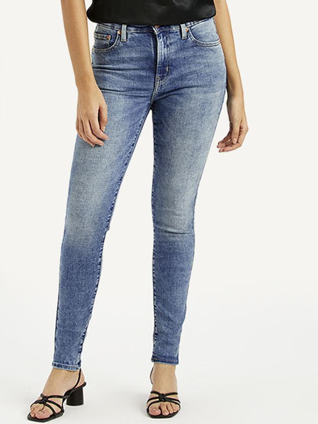 Levis Women's 721 Blue Skinny Fit High Rise Jeans