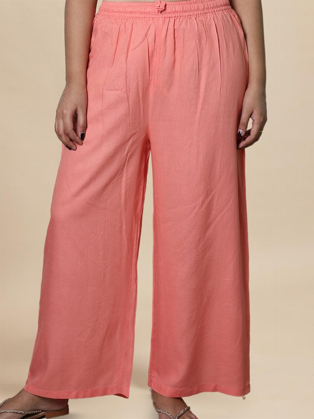 myplusfashion Women Plus Size and Regular Size Wide Leg Palazzos