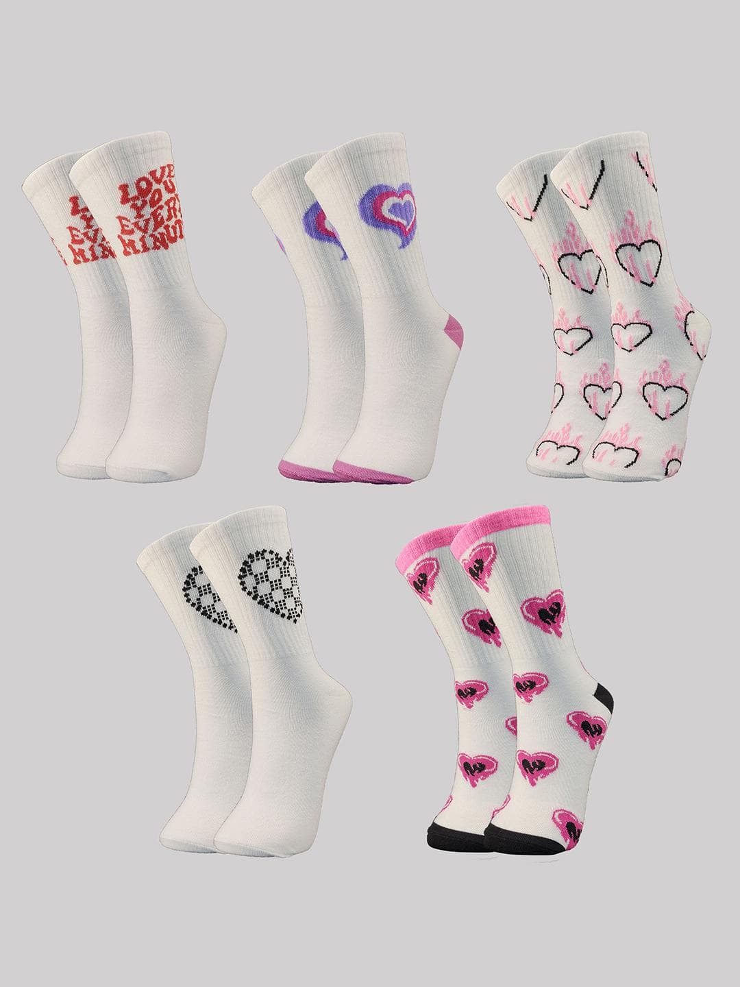 Buy TRAZO Pack Of 5 Printed Men Calf Length Socks - - Accessories for Women
