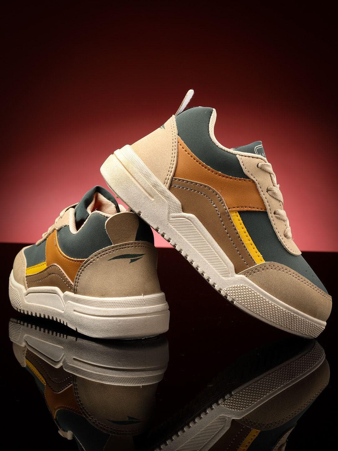 ASIAN Kids Colourblocked Lace-Ups Round Toe Sneakers