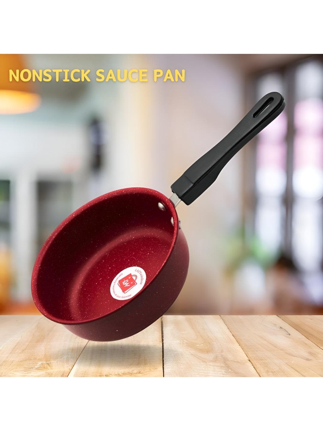 LAZYwindow Maroon Dishwasher Safe Metal Cookware Set of
